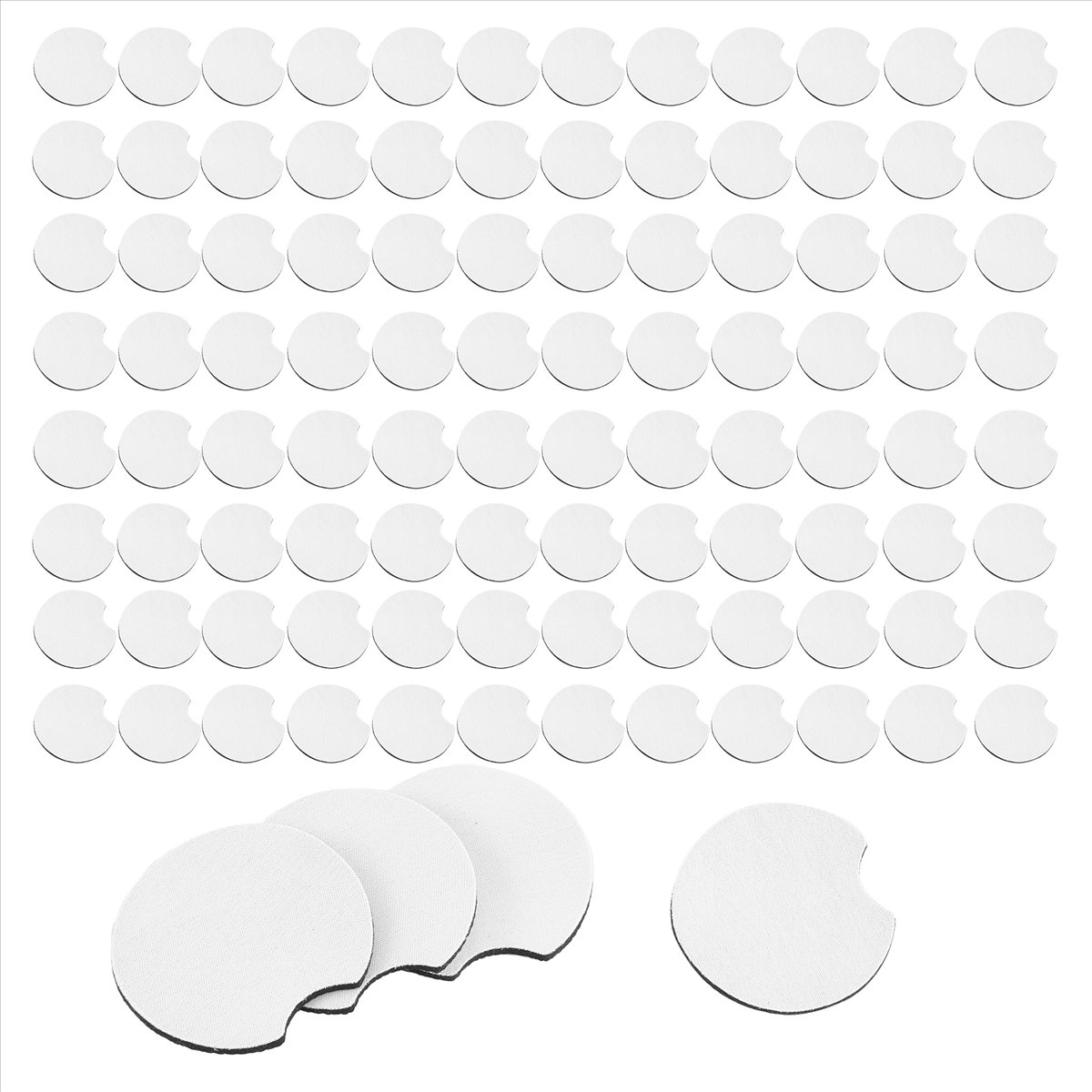 Coaster Sublimation Blank - AA83 100개의 승화용 블랭크 자동차 코스터,
