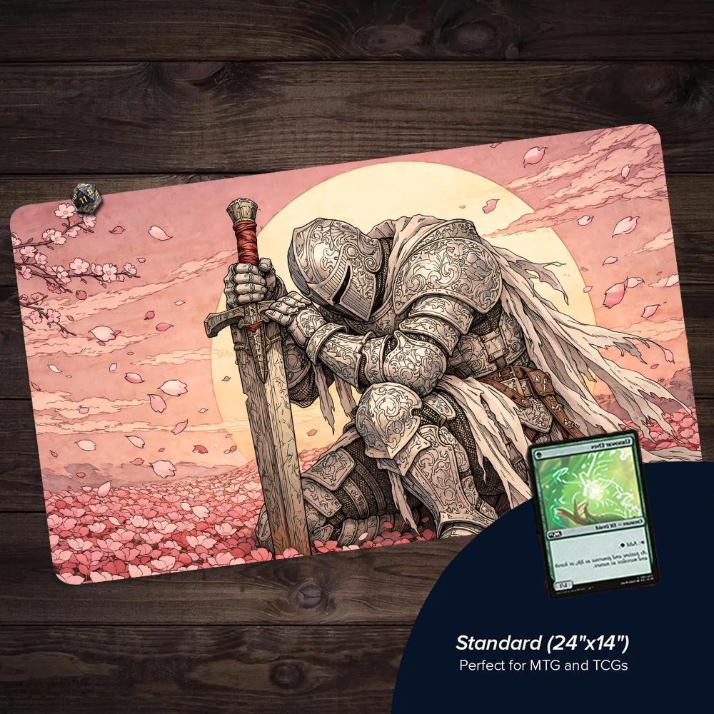 Door Mat Blank - 화려한 기사와 벚꽃 TCG 플레이매트 35X60CM