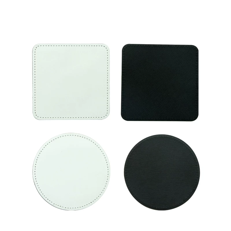 10개/세트 새 무지 승화 PU 가죽 머그컵 패드 코스 - Coaster Sublimation Blank 리뷰 및 가격