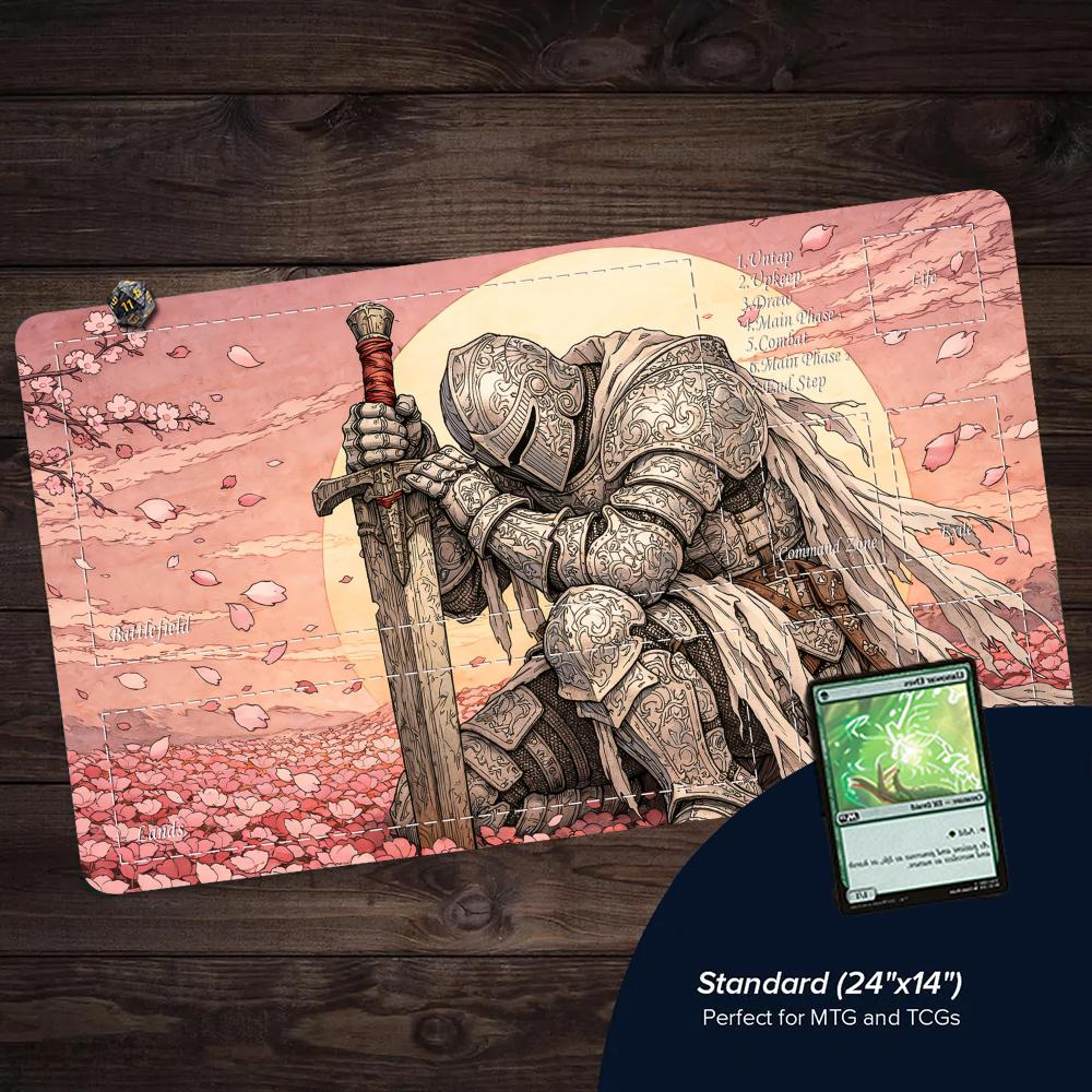 화려한 기사와 벚꽃 TCG 플레이매트 35X60CM 매 - Door Mat Blank 리뷰 및 가격