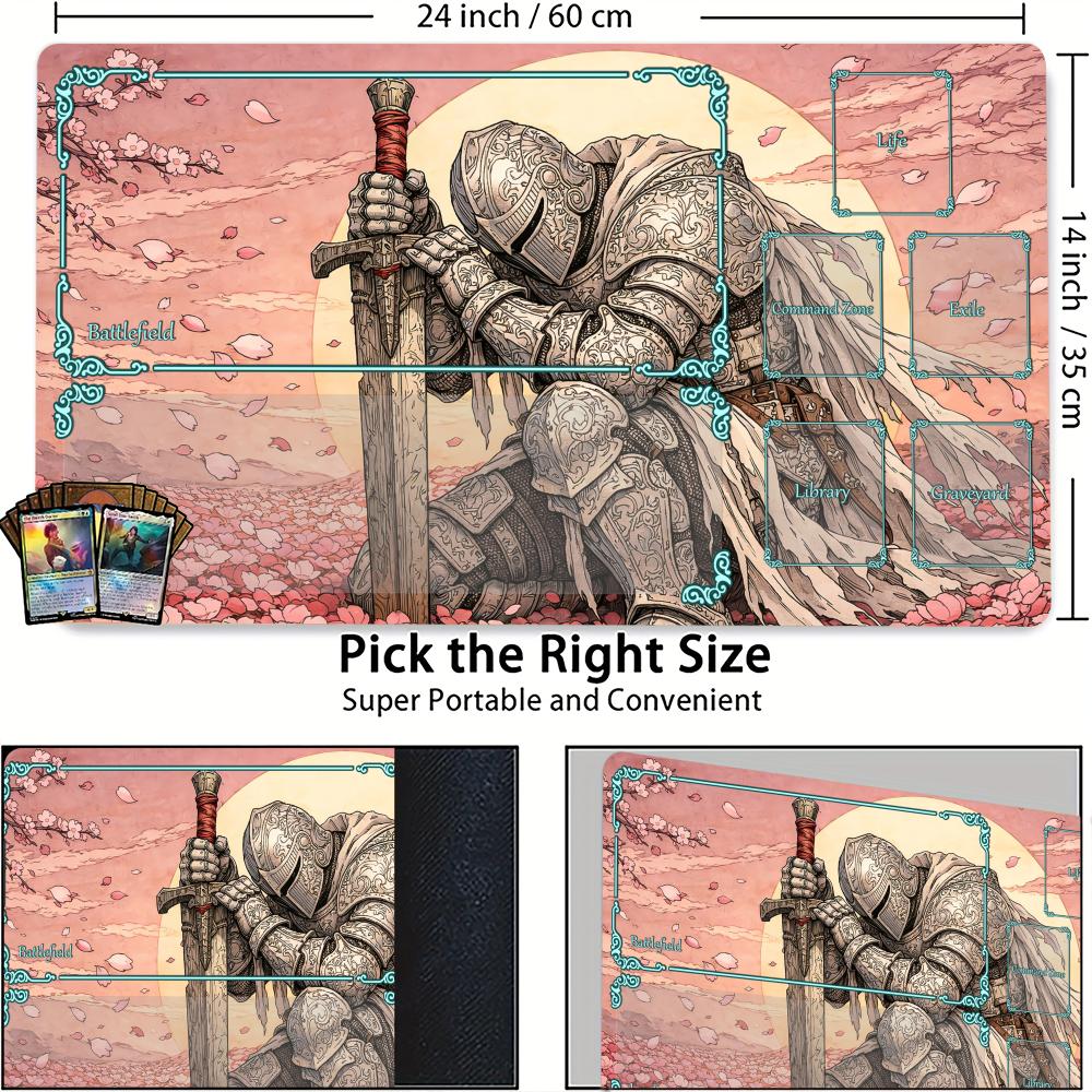 화려한 기사와 벚꽃 TCG 플레이매트 35X60CM 매 - Door Mat Blank 리뷰 및 가격