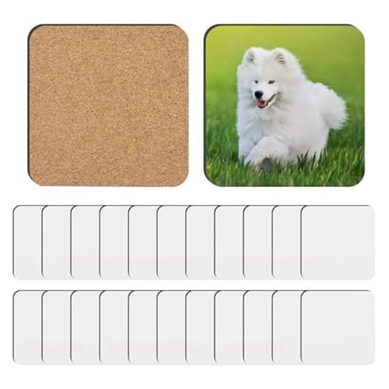 DIY 페인팅 아트 공예용 블랭크 MDF 코르크 백 열 - Coaster Sublimation Blank 리뷰 및 가격