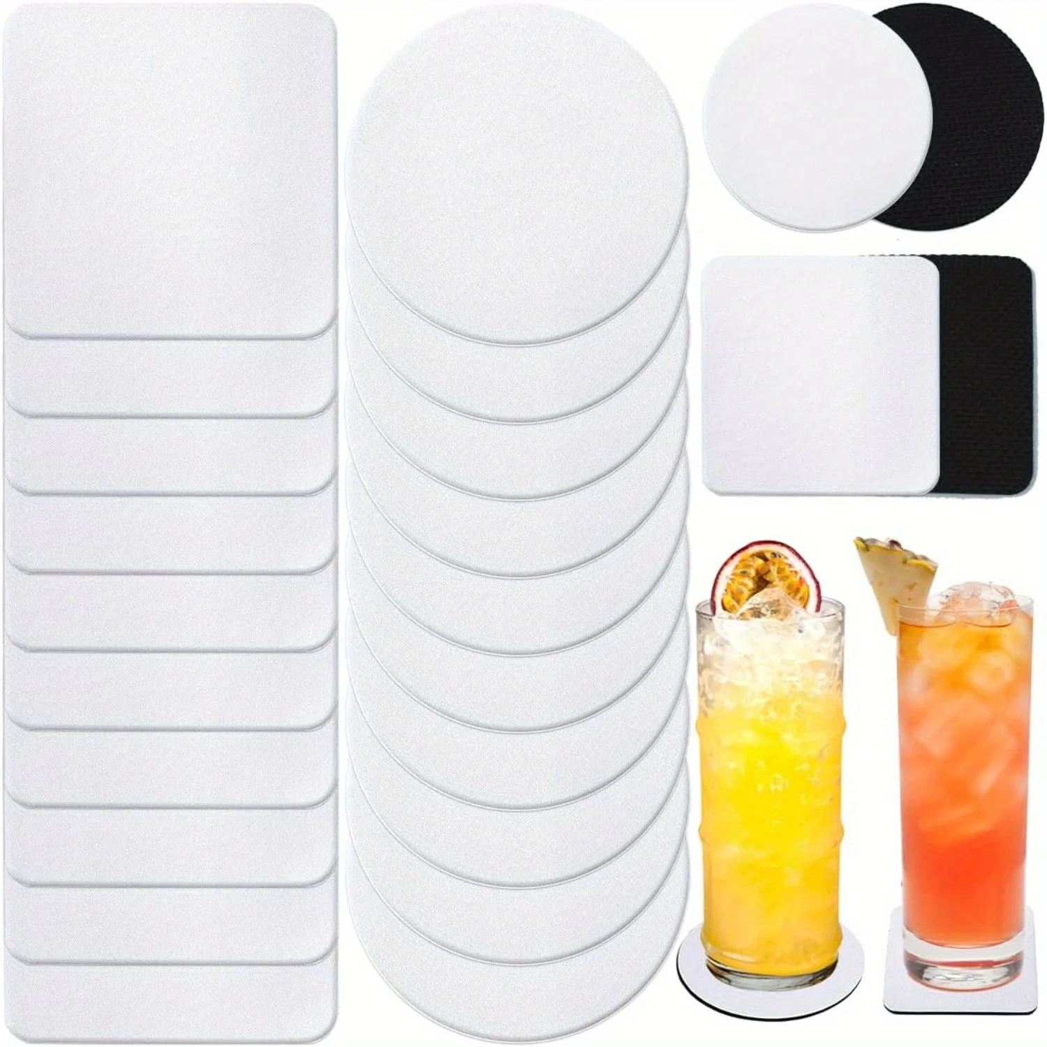 30/50 Pcs 정사각형 및 원형 승화 코스터 블랭크 - Coaster Sublimation Blank 리뷰 및 가격